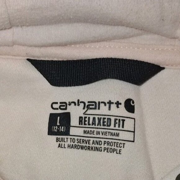 Carhartt Women's Large Pink Hooded Sweatshirt Hoodie - Picture 3 of 5